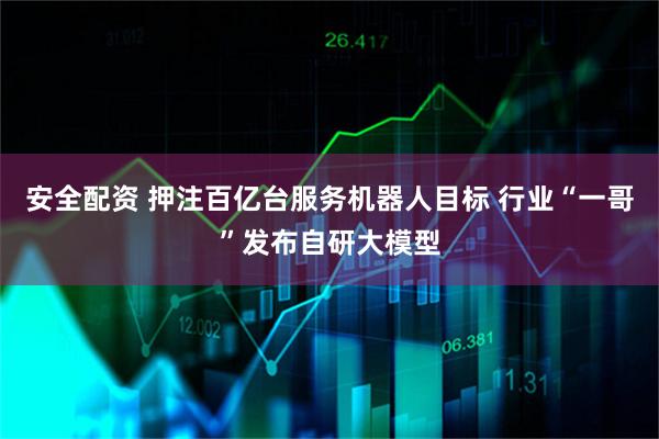 安全配资 押注百亿台服务机器人目标 行业“一哥”发布自研大模型