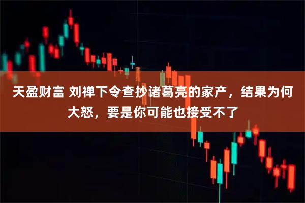 天盈财富 刘禅下令查抄诸葛亮的家产，结果为何大怒，要是你可能也接受不了